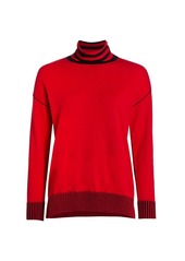 Joan Vass Petite Cotton Turtleneck Sweater