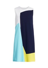 Joan Vass Sleeveless Colorblock Dress