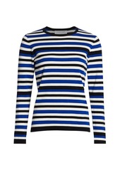 Joan Vass Striped Crewneck Sweater