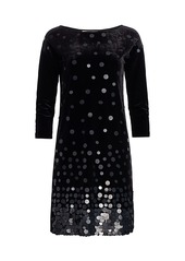 Joan Vass Velvet Sequin Dress