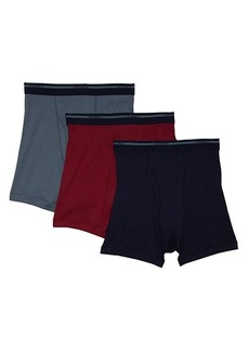 Jockey 100% Cotton Classic Knits Full Rise Boxer Brief 3-Pack