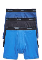 Jockey Men's 3 Pack Essential Fit Staycool + Cotton Boxer Briefs