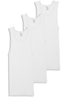 Jockey Men's Cotton A-shirt Tank Top, Pack of 3 - White