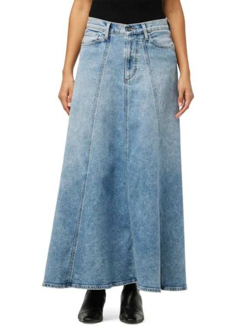 Joe's Jeans Amelia Faded Paneled Denim Maxi Skirt