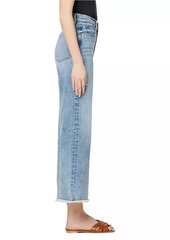 Joe's Jeans Blake Frayed High-Rise Stretch Wide-Leg Jeans