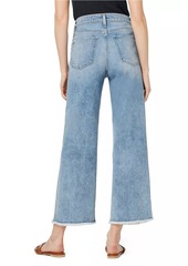 Joe's Jeans Blake Frayed High-Rise Stretch Wide-Leg Jeans