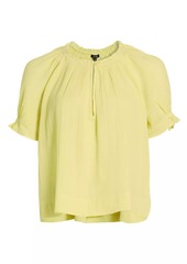 Joe's Jeans Bonnie Cotton Puff-Sleeve Blouse