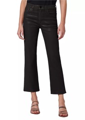 Joe's Jeans Callie Mid-Rise Coated Cropped Boot-Cut Jeans