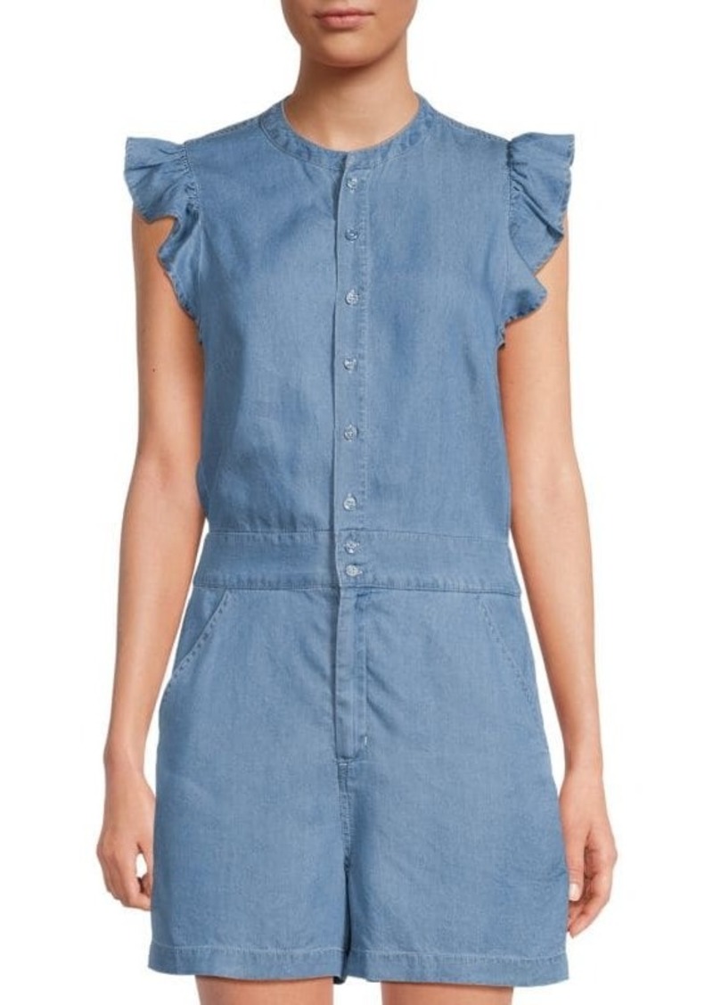 Joe's Jeans Chambray Flutter Sleeve Romper