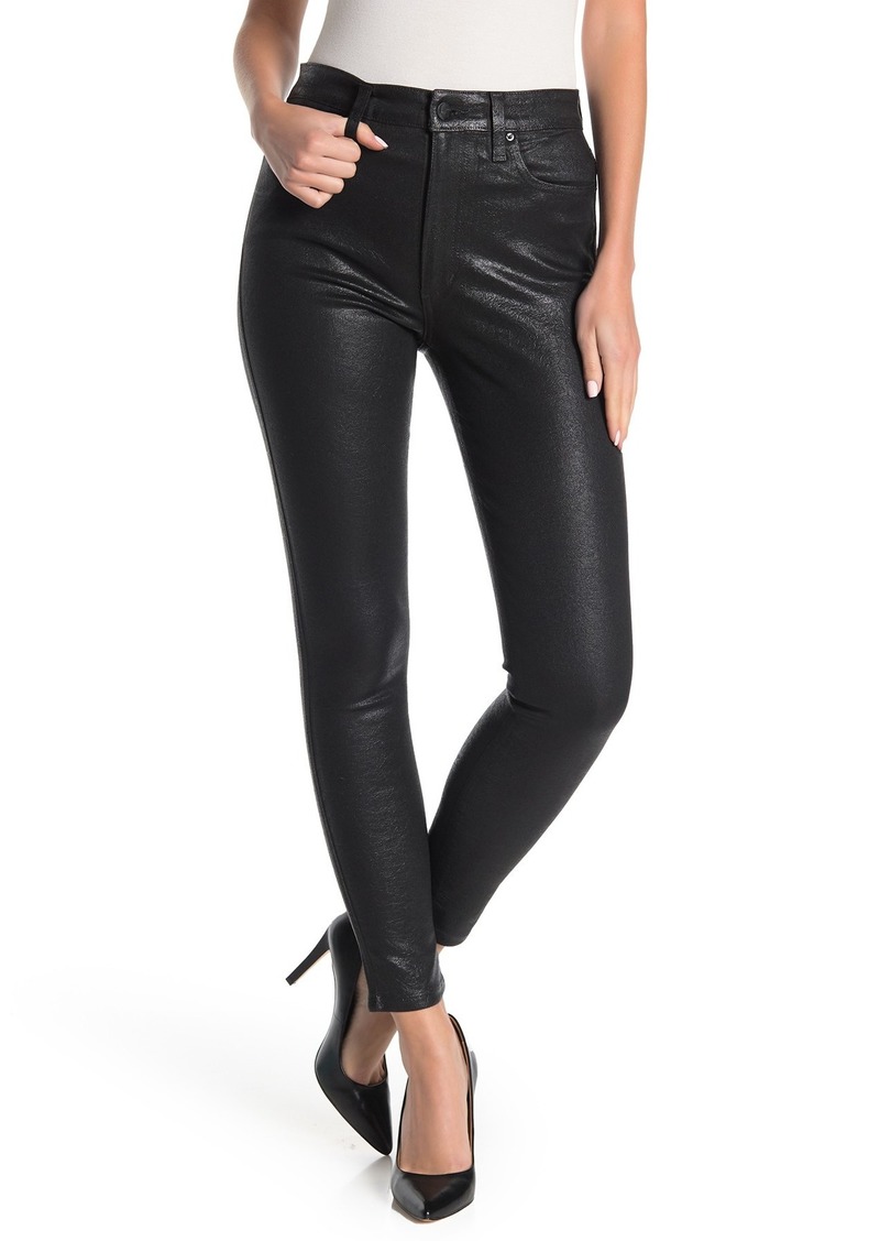 joe's jeans coated high rise skinny ankle jeans