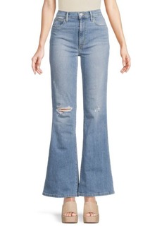 Joe's Jeans Distressed High Rise Flare Jeans