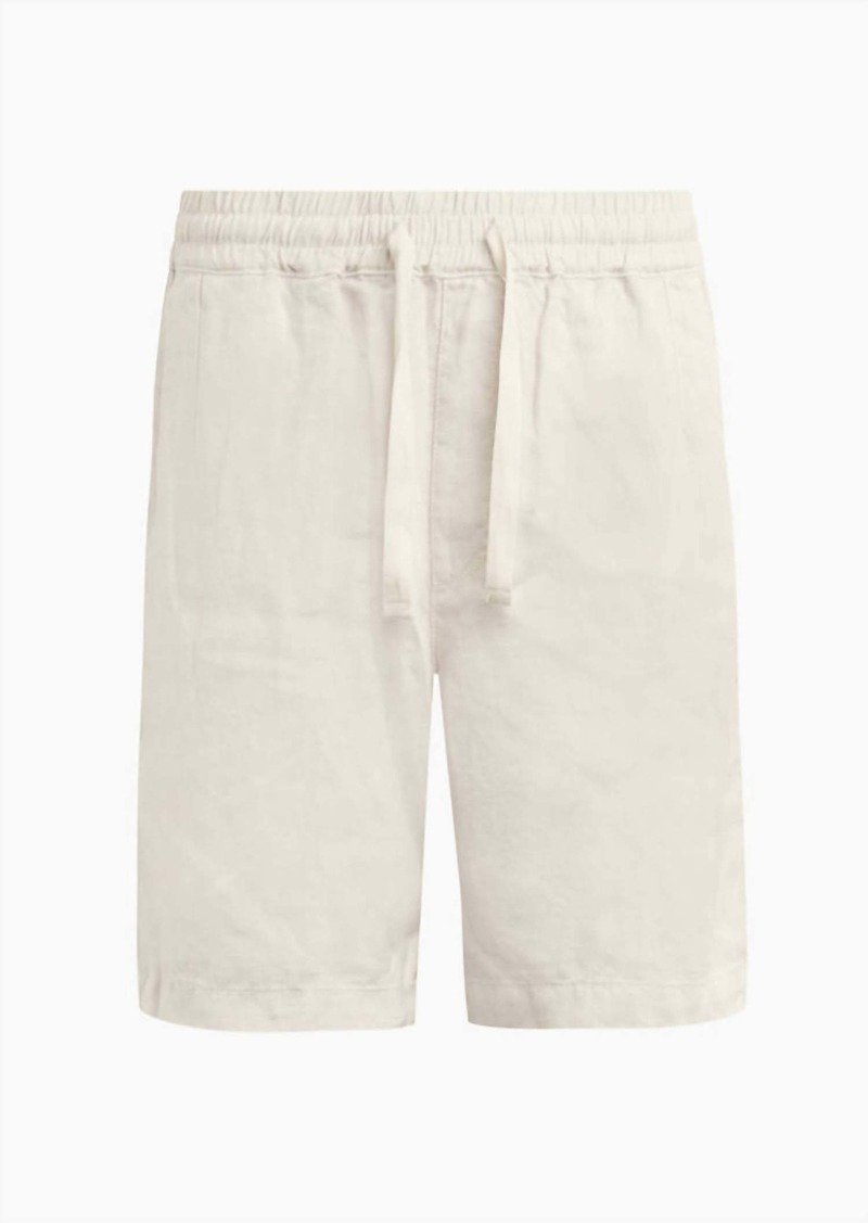 Joe's Jeans Elastic Waist Linen Short In White Sands
