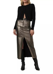 Joe's Jeans Eva Metallic Denim Maxi Skirt