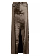 Joe's Jeans Eva Metallic Denim Maxi Skirt