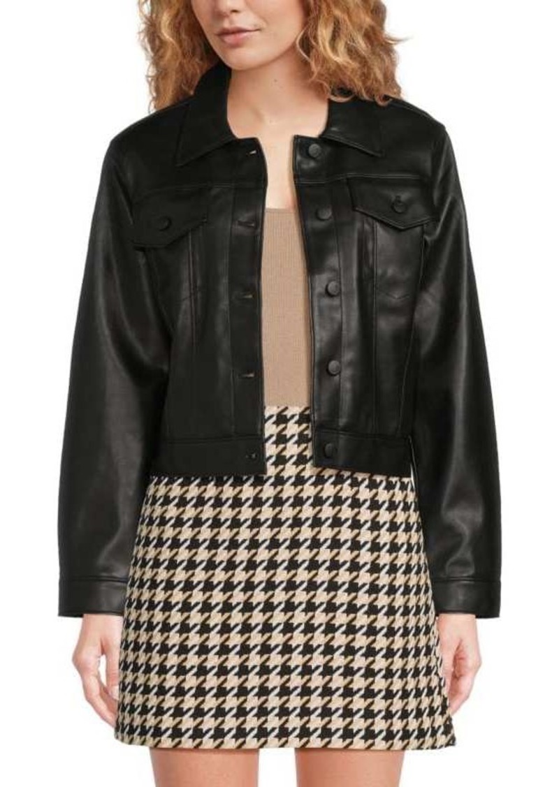 Joe's Jeans Faux Leather Cropped Jacket