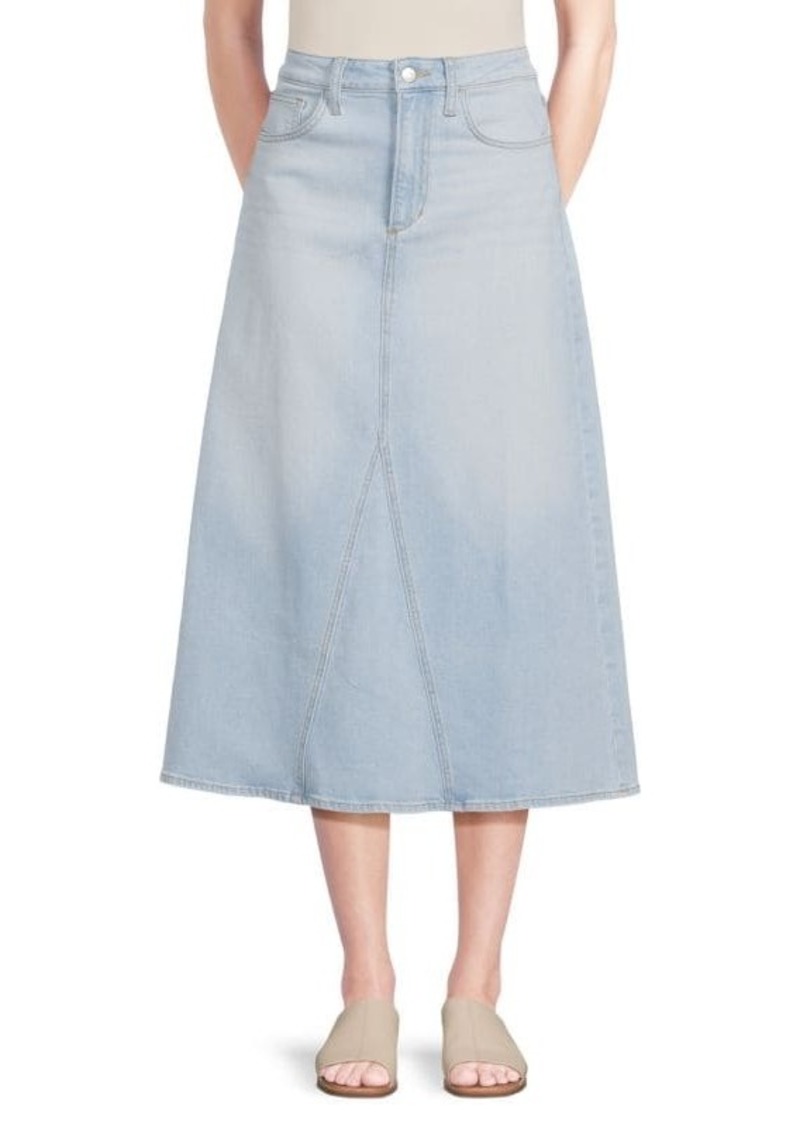 Joe's Jeans Flare Denim Midi Skirt