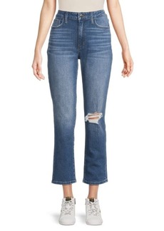 Joe's Jeans High Rise Straight Distressed Ankle Jeans