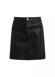 Joe's Jeans Jessica Coated Stretch-Denim Miniskirt