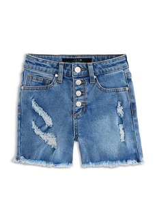 Joe's Jeans Girls' Jolly Distressed Button Fly Jean Shorts - Little Kid