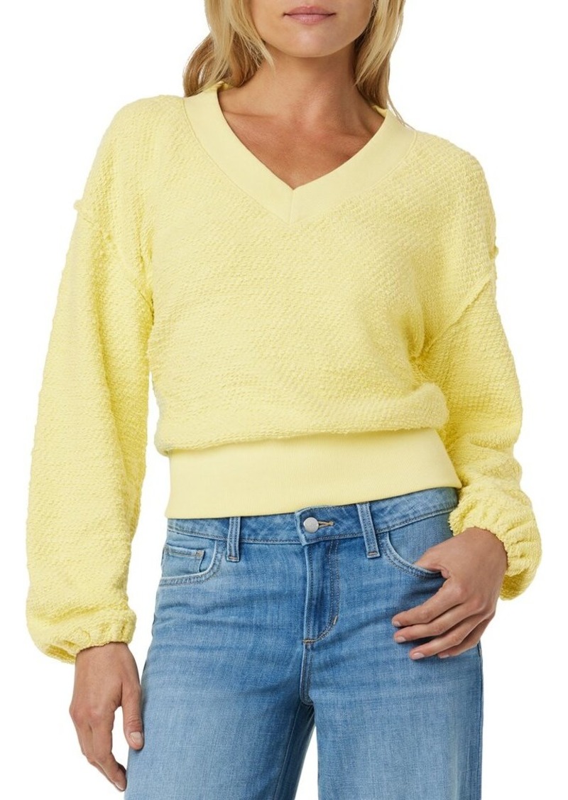 JOE'S Jeans The Carolyn Slubby Deep-V Sweatshirt