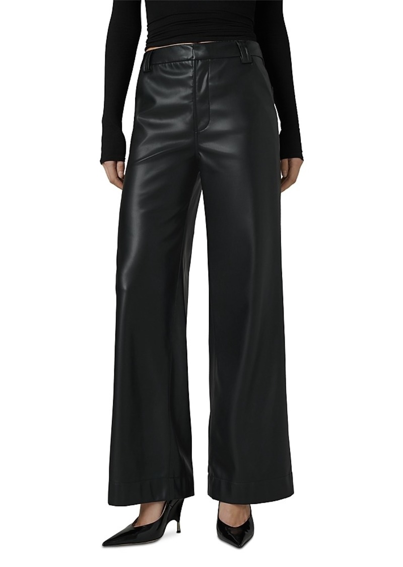 Joe's Jeans The Mia High Rise Faux Leather Wide Leg Pants