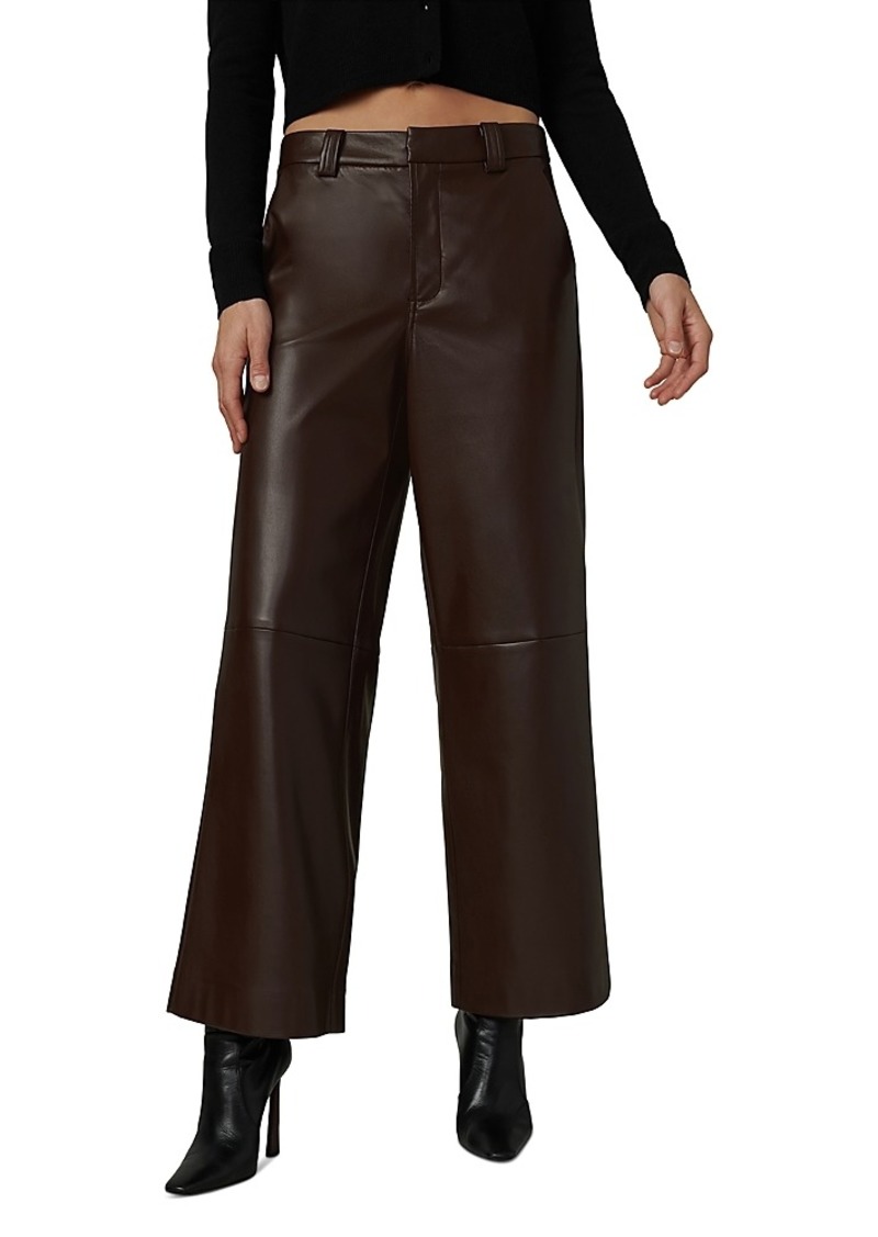 Joe's Jeans The Mia High Rise Wide Leg Faux Leather Pants