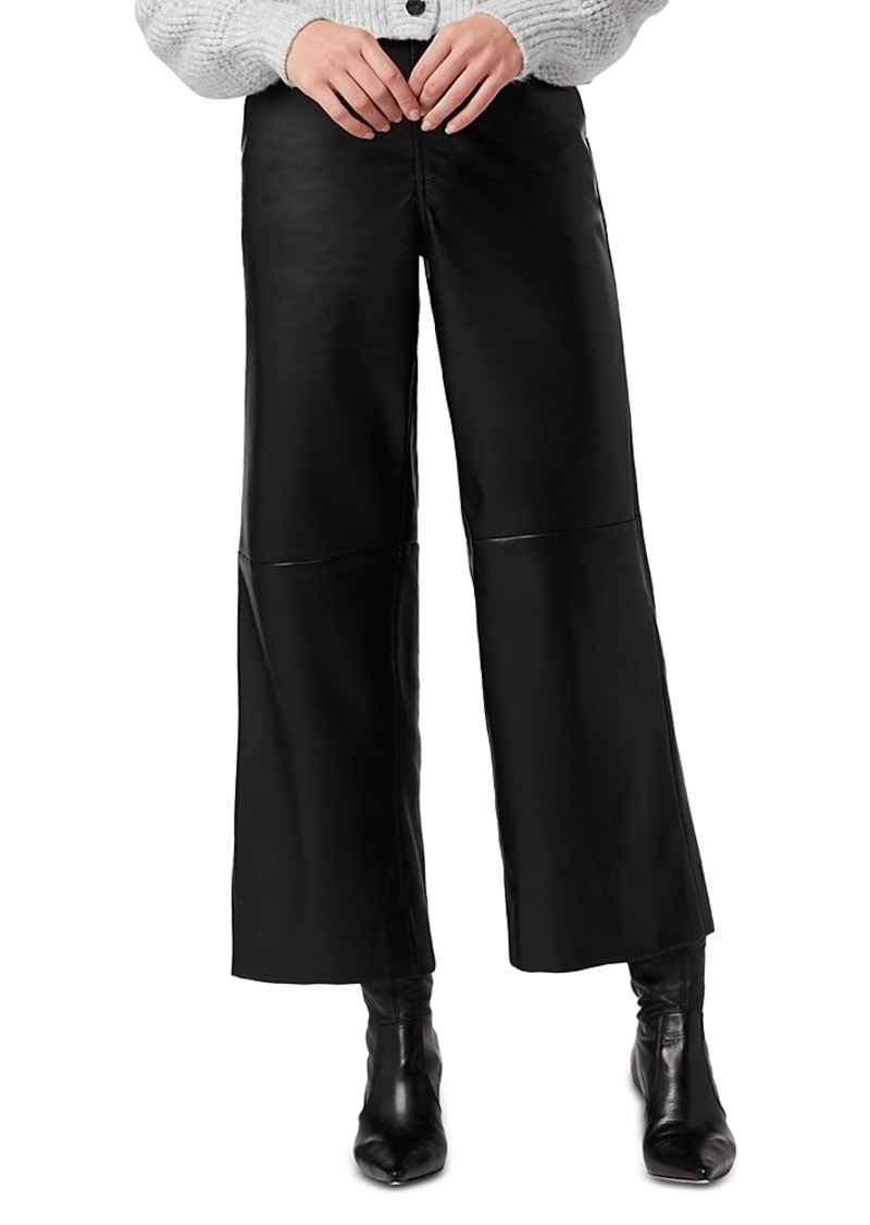 Joe's Jeans The Mia High Rise Wide Leg Faux Leather Pants