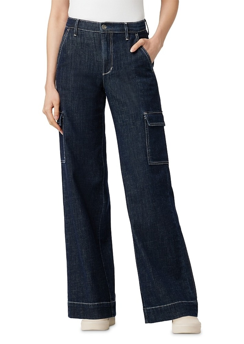 Joe's Jeans The Petra Cargo High Rise Wide Leg Jeans in Rinse