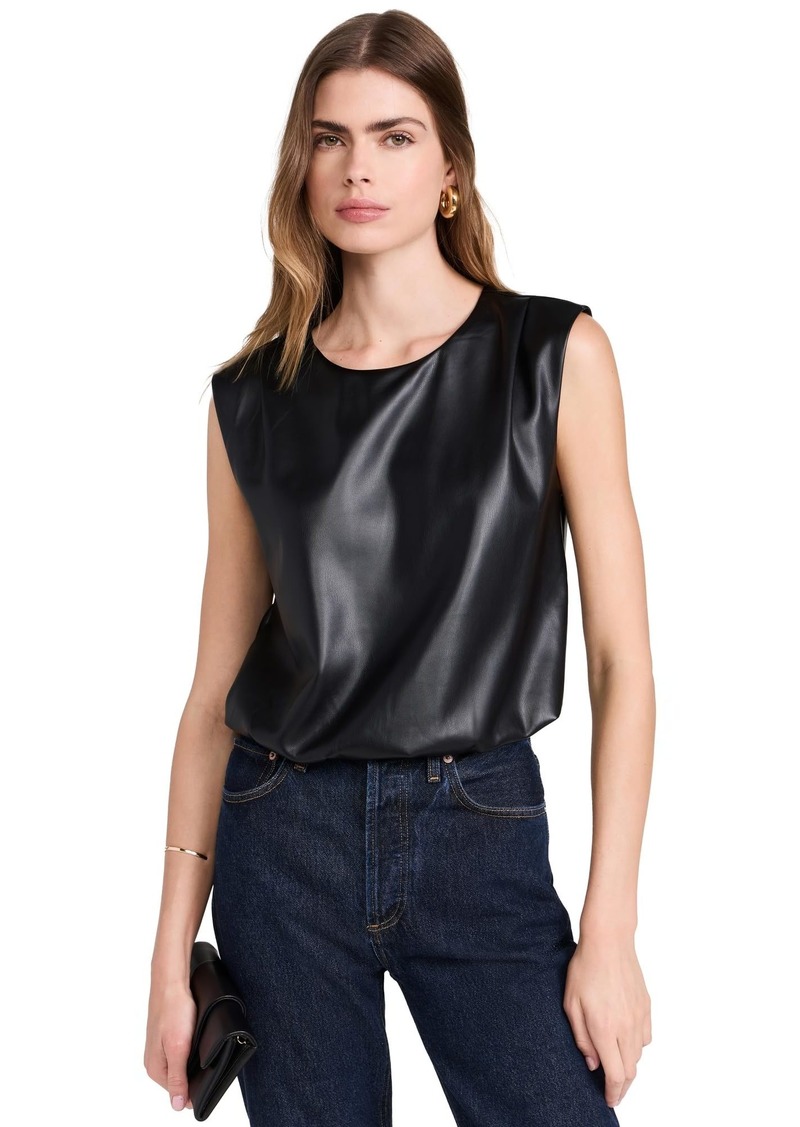 Joe's Jeans Women's The Maeve Vegan Leather Sleeveless Tee