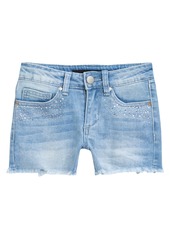 Joe's Jeans Joe's Kids' Caroline Crystal Embellished Frayed Denim Shorts in Cali Blue at Nordstrom Rack