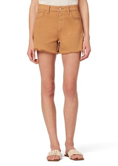 Joe's Jeans Joe's The Jessie Frayed High Waist Relaxed Denim Shorts in Almond at Nordstrom Rack