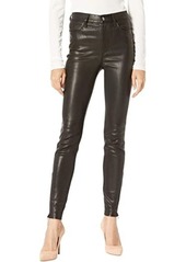 Joe's Jeans Leather Charlie Ankle in Black