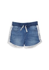 Joe's Jeans Little Girl's Crochet-Trim Jogger Shorts