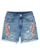 Joe's Jeans ​Little Girl's The Flower Embroidered Denim Shorts