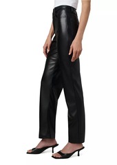 Joe's Jeans Margot Faux Leather High-Rise Straight-Leg Pants