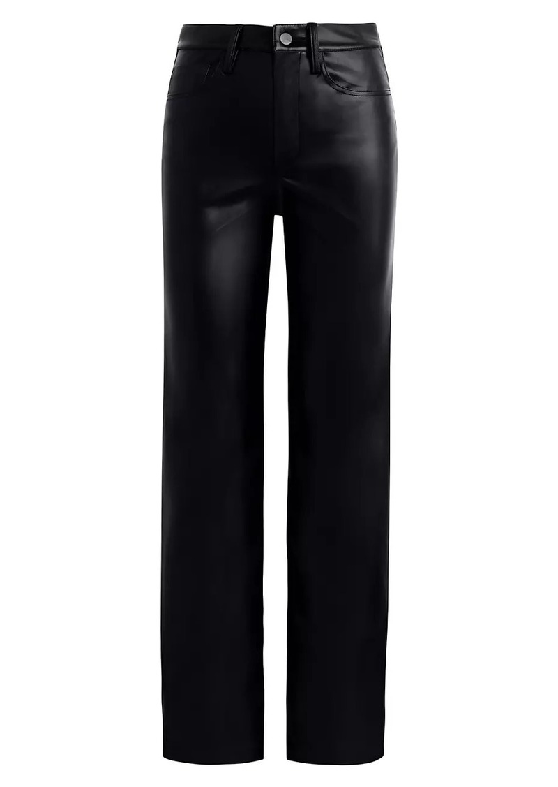 Joe's Jeans Margot Faux Leather High-Rise Straight-Leg Pants