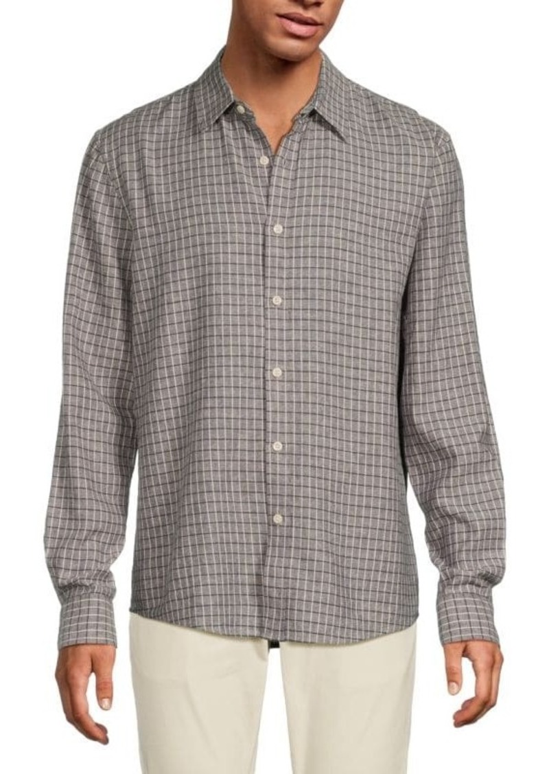 Joe's Jeans Oliver Grid Linen Blend Shirt