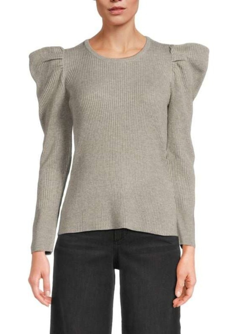 Joe's Jeans Puff Sleeve Ribbed Top