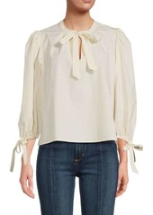 Joe's Jeans ​Reese Cotton Bow Blouse