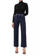 Joe's Jeans Savannah Coated Wide-Leg Pants