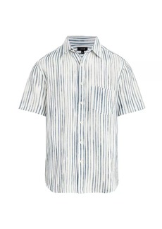 Joe's Jeans Scott Striped Cotton Short-Sleeve Shirt