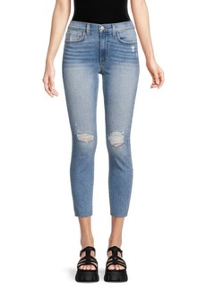 Joe's Jeans Skinny Fit High Rise Whiskered Cropped Jeans