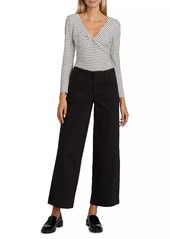 Joe's Jeans The Ava Stripe Twist Long-Sleeve Top