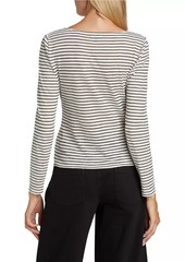 Joe's Jeans The Ava Stripe Twist Long-Sleeve Top