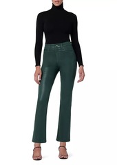 Joe's Jeans The Callie Mid-Rise Coated Cropped Flare Jeans
