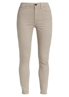 Joe's Jeans The Charlie High-Rise Stretch Coated Skinny Ankle Jeans