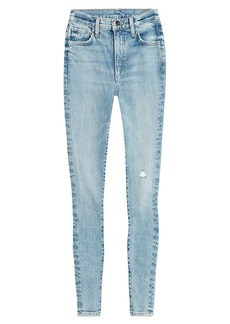 Joe's Jeans The Charlie High-Rise Distressed Stretch Crop Skinny Jeans