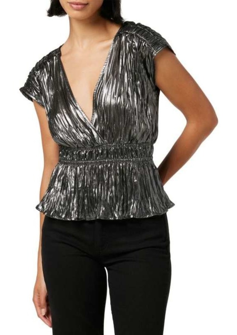 Joe's Jeans The Lea Lame Metallic Peplum Top