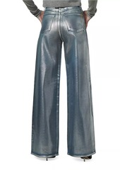 Joe's Jeans The Mia Coated High-Rise Wide-Leg Jeans