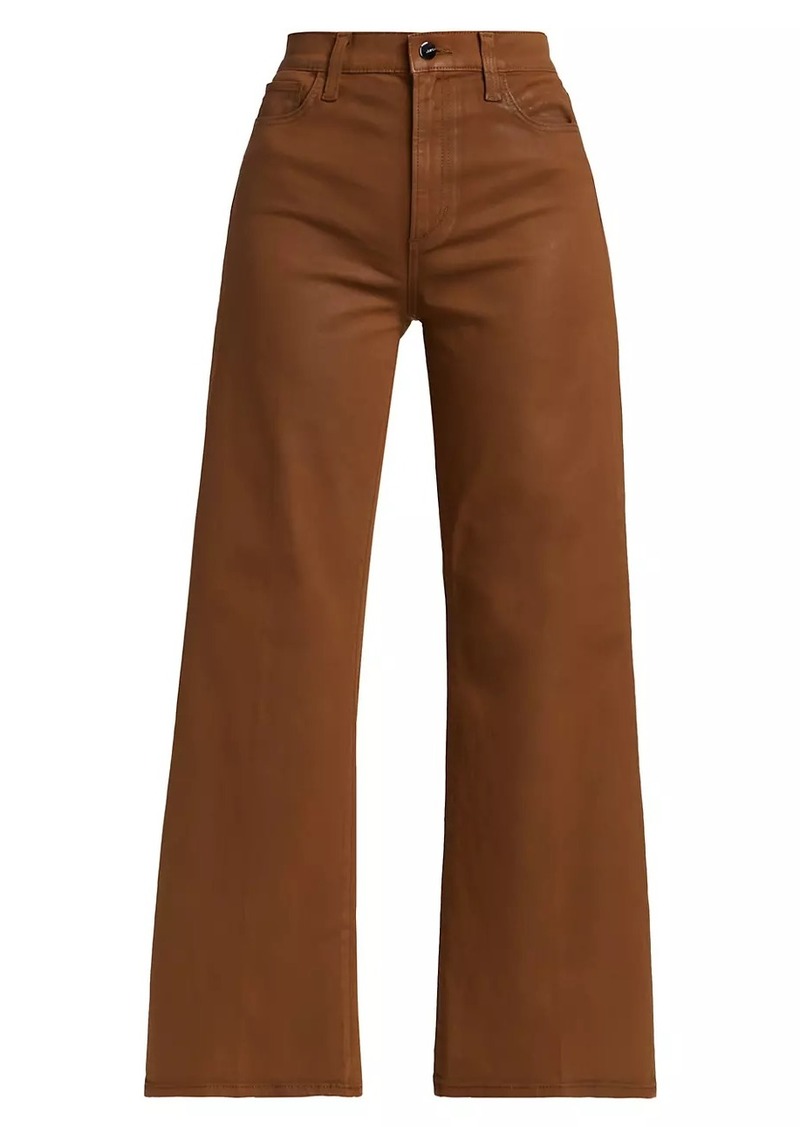 Joe's Jeans Petite The Mia Petite High-Rise Wide-Leg Coated Jeans